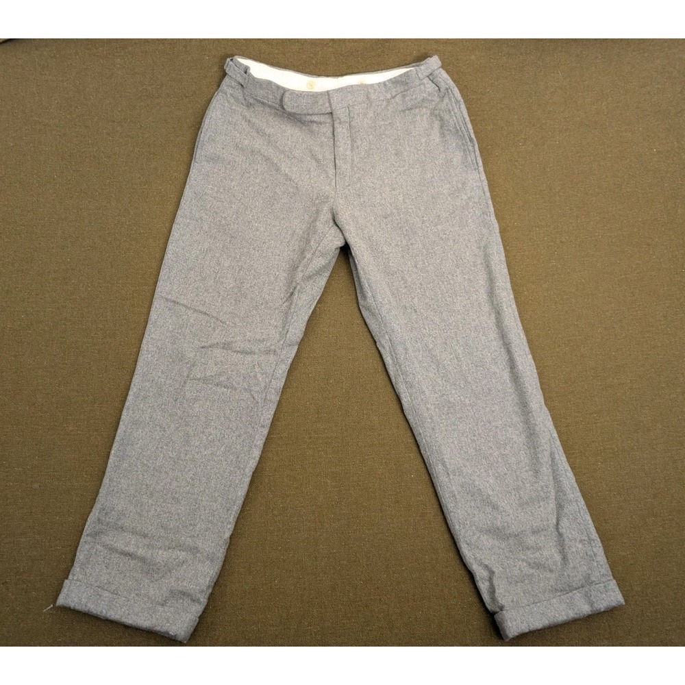 Vtg Polo Wool Cashmere Ralph Lauren 42x28 Pants Cuffed Cinch Sides Fit To 34